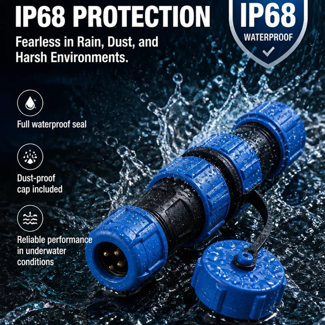 SP13 Waterproof Aviation Connector IP68 Cable to Cable In-line Plug Socket 2 3 4 5 6 7 9 Pin Circular Connector Adapter Kit
