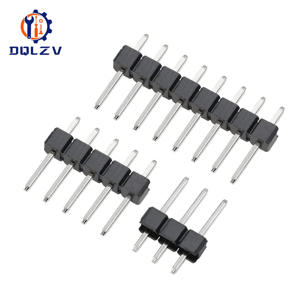 2.54mm Pitch Pin Header Single Row Male Breakaway PCB Board Connector Straight Pin Pinheader Plug 1*2P~40Pin
