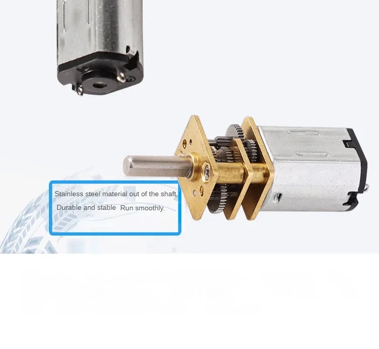 1pcs N20 Metal Gearbox Gear Motor DC3V 6V 12V 5rpm-1000rpm Slow Speed High Torque Electric Motor DIY Robot Car Eleltric Lock