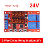 DC 5V 12V 24V 10A Adjustable Time Delay Relay Module 32 Modes LED Digital Timming Trigger Timer Control Switch Pulse Cycle