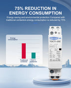TOMZN TOCT1 2P 25A DC 12V 24V Coil 220V/230V 50/60Hz DIN Rail Household AC Modular Contactor 2NO or 1NO 1NC