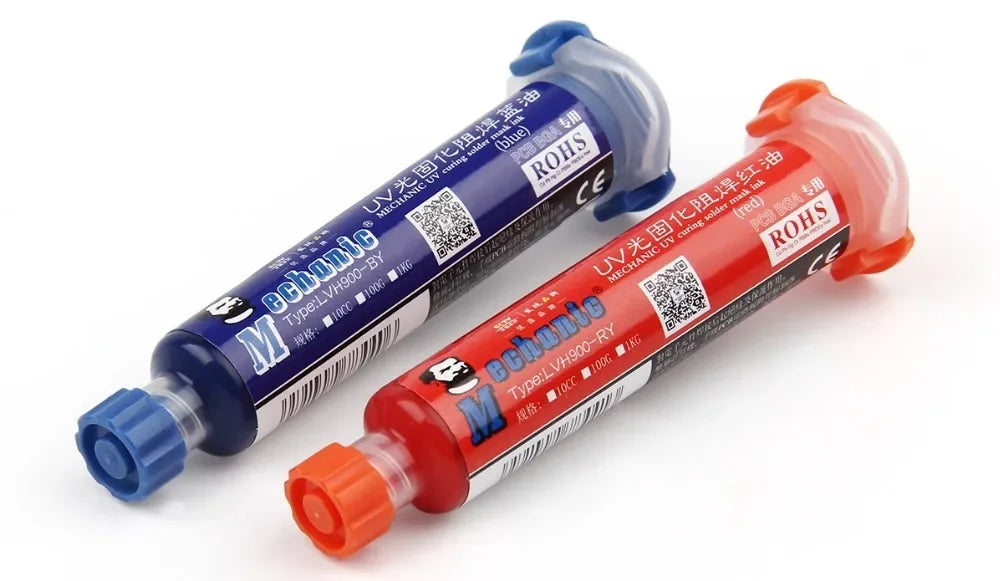 MECHANIC 6 Colors 10ml UV Curing Solder Mask Ink for PCB BGA Circuit Board Insulating Protect Soldering Paste Flux Oil Mechanic