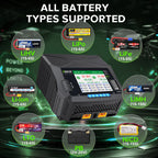 HTRC 400W/240W RC Charger  Dual Channel AC DC Charger Discharger for LiPo LiHV LiFe Lilon NiCd NiMh Pb Battery Balance Charger