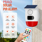 Outdoor Solar Alarm PIR Infrared Motion Sensor 120dB Siren Sound Light Flash Waterproof Security Protection for Yard