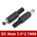 10/50/200Pcs DC-022 DC Plug Jack Panel Mounting DC022 5.5x2.1mm/2.5mm DC Power Socket Connector with Screw Nut