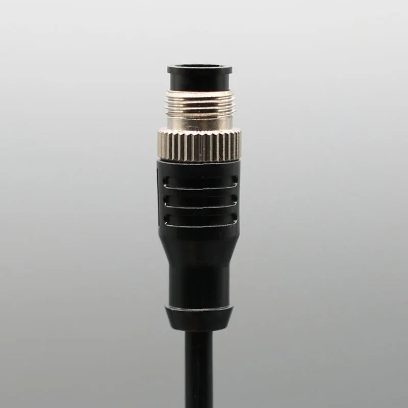 2m Line M12 4 5 Pins PVC LED IP67 Sensor Cable Connector Type A Socket Plug  Waterproof Male&Female Straight Angle Flange