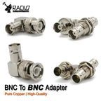 90 Degree Right angle BNC RF Coaxial Converter BNC Male Female to BNC Female with Nut Bulkhead  Adapter Wire Terminal  50 75ohm