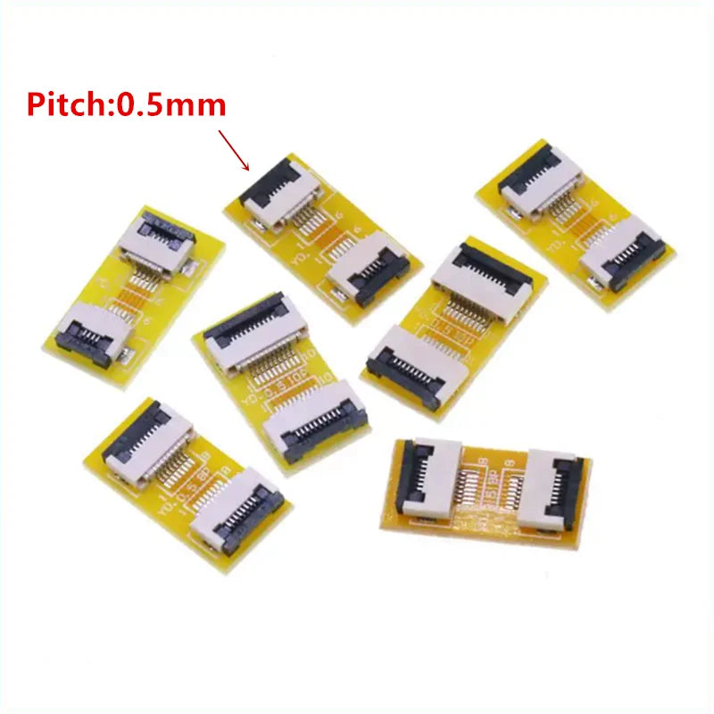 FPC FFC Flexible Flat Cable Extension Board 0.5mm 1mm Pitch 4Pin 5 6 7 8 9 10 12 14 15 16 20 30 40 50 60 PIN Connector