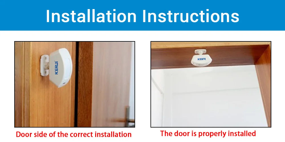 KERUI Wireless Curtain PIR Motion Sensor Detector Infrared Detector Burglar Alarm System Detector Work for All KERUI Alarms