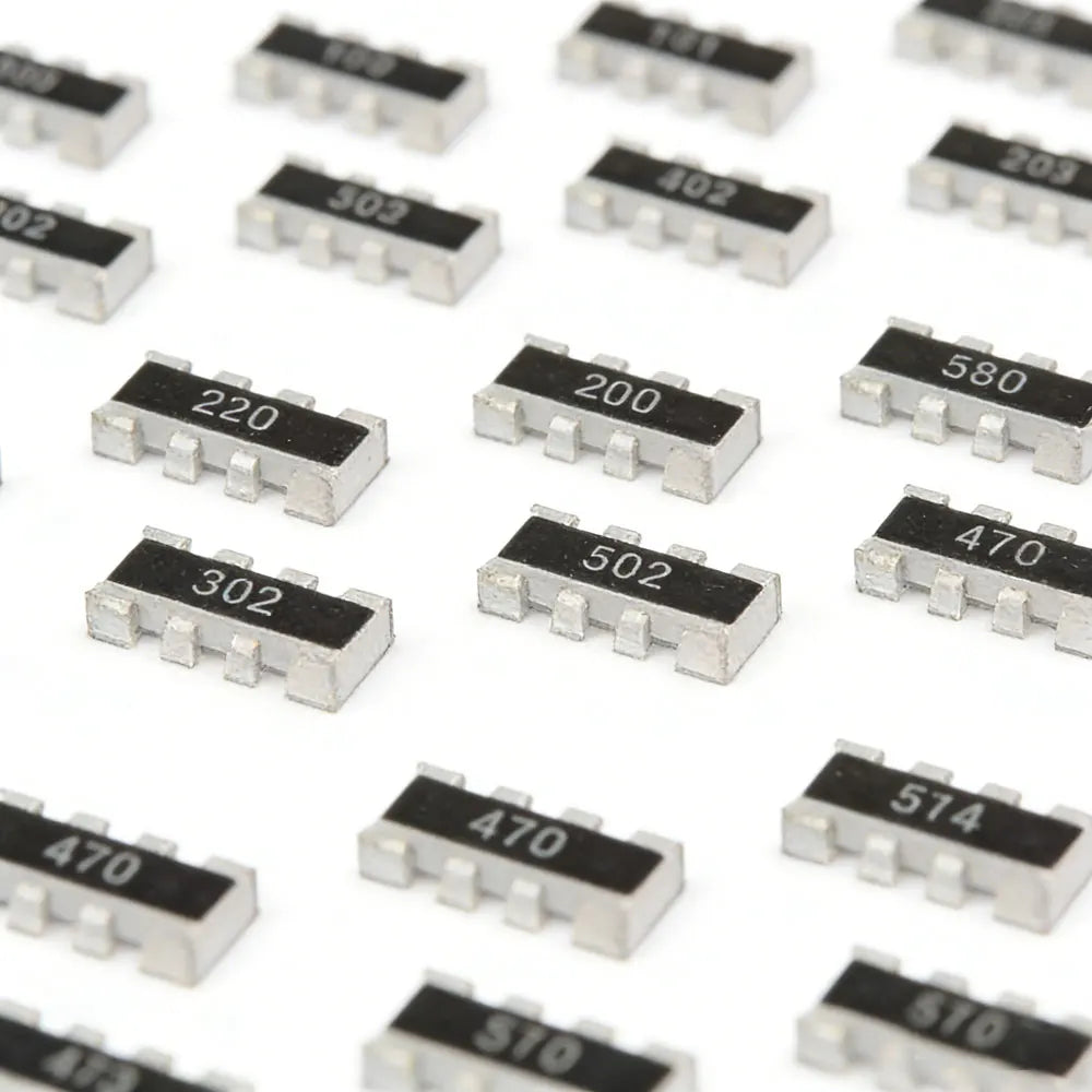 100pcs 0603 8P4R 2*4P SMD Network Resistor array 0R~1M 1 10 22 47 100 220 330 470ohm 1K 2.2K 4.7K 10K 22K 47K 100K 220K 470K 10M