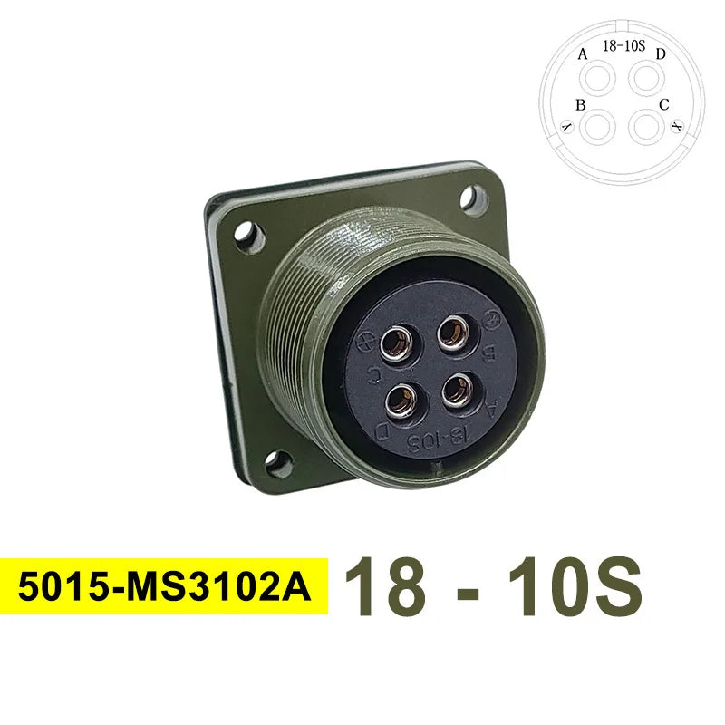 5015 MIL-C Plug Socket 18S-3 Circular Connector 18S-10 18S-11 Military Specification Connector MIL STD MS3102 MS3106 MS3108
