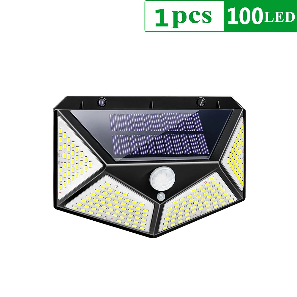 4pcs 468 LED Solar Led Lamp Outdoor Solar Light with Motion Sensor Wall Lights Waterproof Sunlight Powered for Garden Decoration