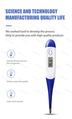 Thermometer for Adults, Soft Head Digital Oral Thermometer for Fever, Basal Thermometer with 15 Seconds Fast Reading