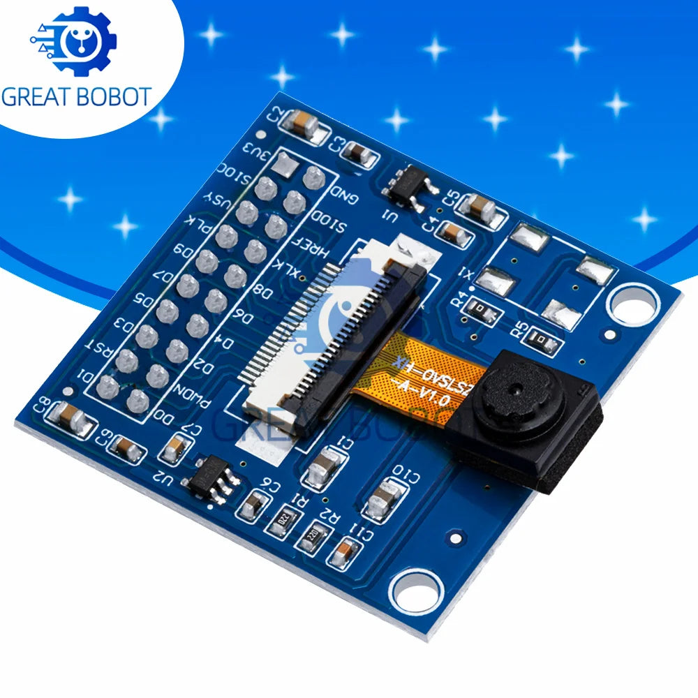 BS 1PCS  OV7670 module with adapter board contains the camera Integrated Circuits Board