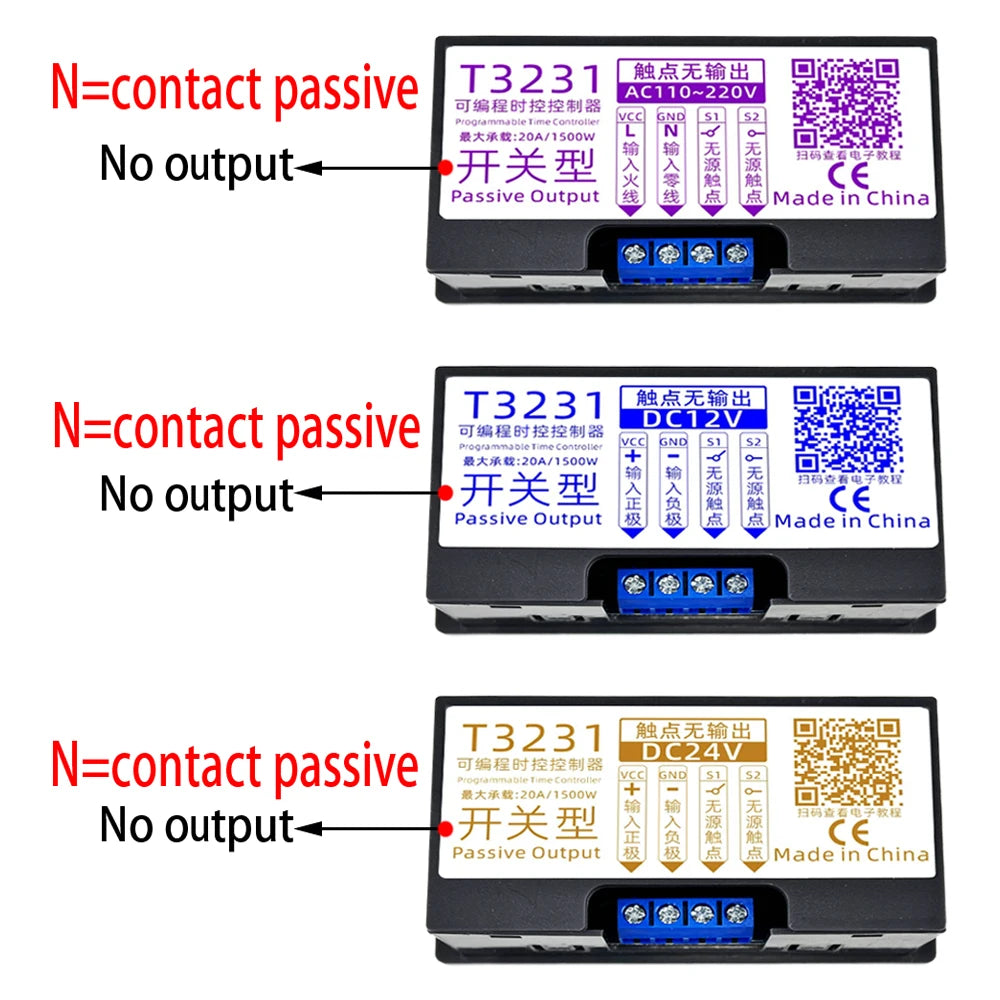 110V-220V 12V 24V T3231  Multi-function Digital Time Delay Relay LED Cycle Timer Control Switch Adjustable Timing Delay Relay