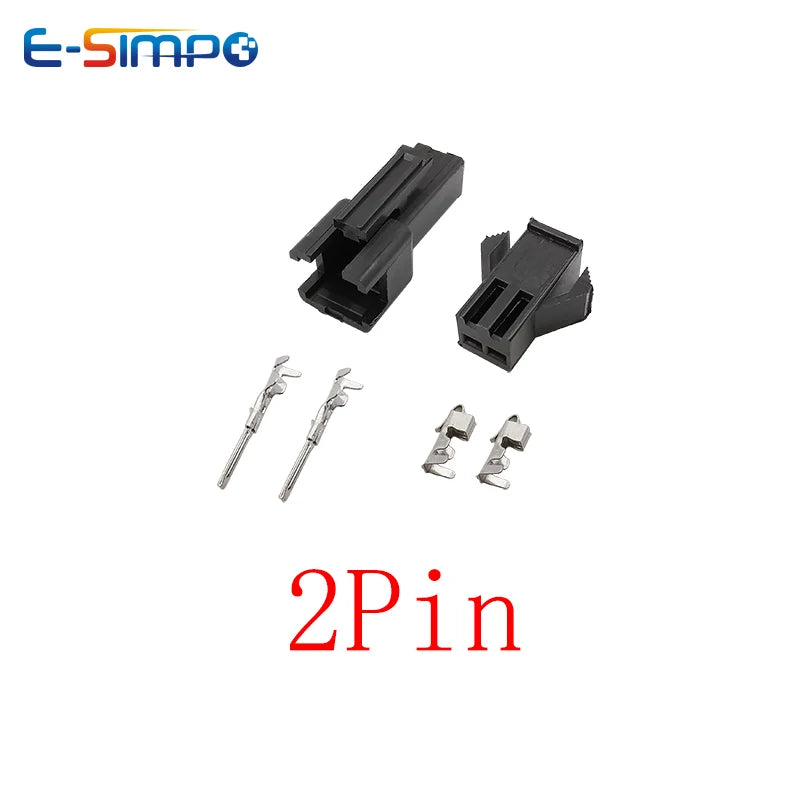 10set/200pcs SM 2.54mm Pitch 2/3/4/5Pin Male Female Head Plug Housing Pin Header Crimp Terminals Connector SM-2P SM-2R