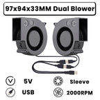 GDSTIME Dual 40mm 50mm 60mm 80mm 92mm 120mm 140mm DC 5V Powered USB Fans with 2 in 1 USB Cable for AV Receiver DVR Cooling