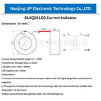 NJXSE Led Current Indicator 5A 20A 30A 50A 100A CT AC Signal Monitor Light Factory Price Current Transformer with Led Indicator