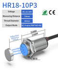 GTRIC Hall Switch Magnetic Proximity Sensor NJK5003 M18 Cylinder Series Sensing Distance 10mm 10-30VDC NPN PNP NO NC
