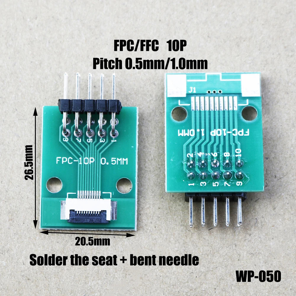 1pcs 4/6/8/10/12/15/16/18/20/22/24/26/30/34/36/40/42/45/50/56 Pin FPC/FFC Adapter Board 0.5mm To 2.54mm Connector