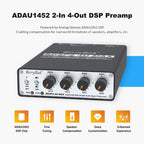 2IN 4OUT ADAU1452 Digital DSP Audio Processor BDSP2.4U MAX 2-Way Crossover Audio Tuning Board with Hardware Control Knobs