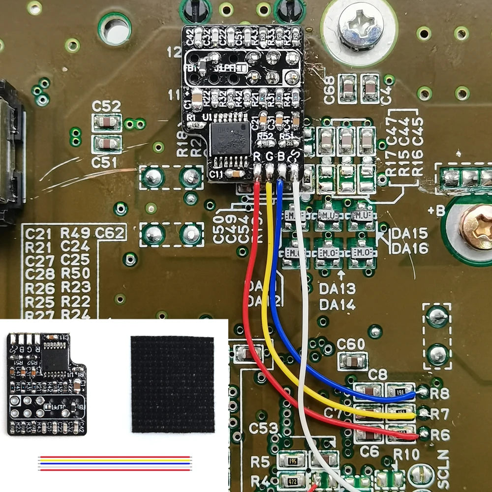 Hispeedido For SNES RGB PCB Board Amp with CSync Mod fit for 1CHIP-03 and SNES Mini / SFC Jr. boards