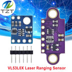 TZT VL53L0X Time-of-Flight (ToF) Laser Ranging Sensor Breakout 940nm GY-VL53L0XV2 Laser Distance Module I2C IIC 25MM*10.7MM