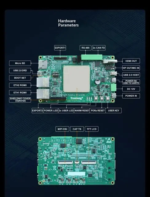 Am62lx Industrial Development Board With Am62l32 Dual Cortex-a53 Processor, Am335x Upgrade, Can-fd and Tsn Tronlong Ti