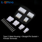 10Sets 4.2mm Pitch MOLEX Mini-Fit 5557/5559 Single Row 2/3/4/5/6P Male Female Housing Terminal Straight/Curved Needle Connector
