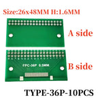 10PCS FFC/FPC Adapter Plate 0.5 to 2.54MM 4P/6P/8P/10P/12P/14P/15P/16P/20P/24P/26P/30P/32P/34P/36P/40P/45P/50P/52P/60P/80P/96P