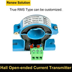 Dc Current Sensor 4 To 20ma Rs485 Hall Open Loop Split Core Transducer 10a 20a 100a 200a 20mm 38mm Hole Dc Current Transmitter