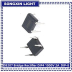 20PCS LUASAMIROB DB207 Bridge Rectifier DIP4 1000V 2A DB207S Power Diode Rectifiers Electronic Components IC