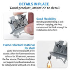 10PCS UK2.5B 2.5mm² DIN Rail Terminal Blocks Screw Connection Feed Through Wire Connector Gray Red Blue Green Black Yellow Set