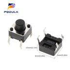50PCS 6X6X5/4.3/5.5/6/7/8/9/10/13MM Tact Switch Push Button Switch 12V 4PIN DIP Micro Switch For TV/Toys/home use Button