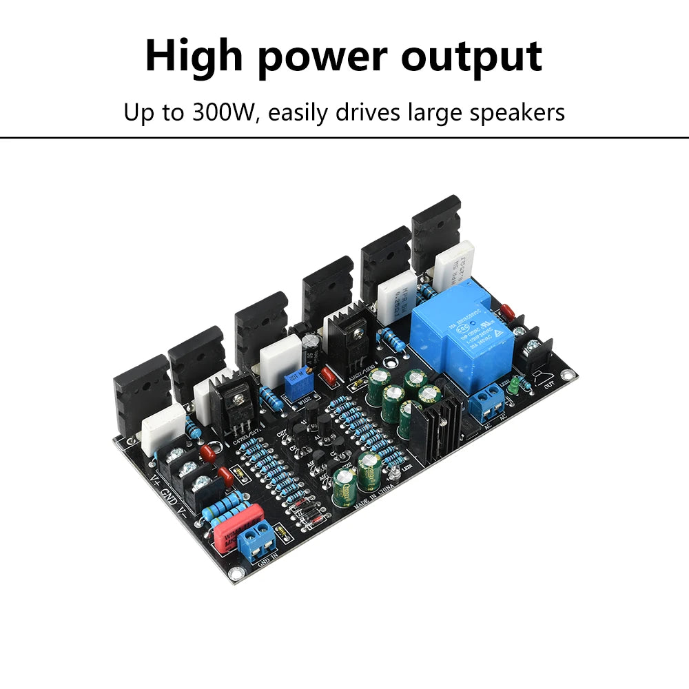 300W Mono Power Amplifier Board 1943+5200 Hifi High-Power Audio Amplifier Board With Speaker Protection