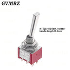 2PCS Flat Handle 6mm Panel Mount Mini Toggle Switch 3/6Pin 2/3 Positions ON OFF ON Locking Momentary RC Model Remote Controlller