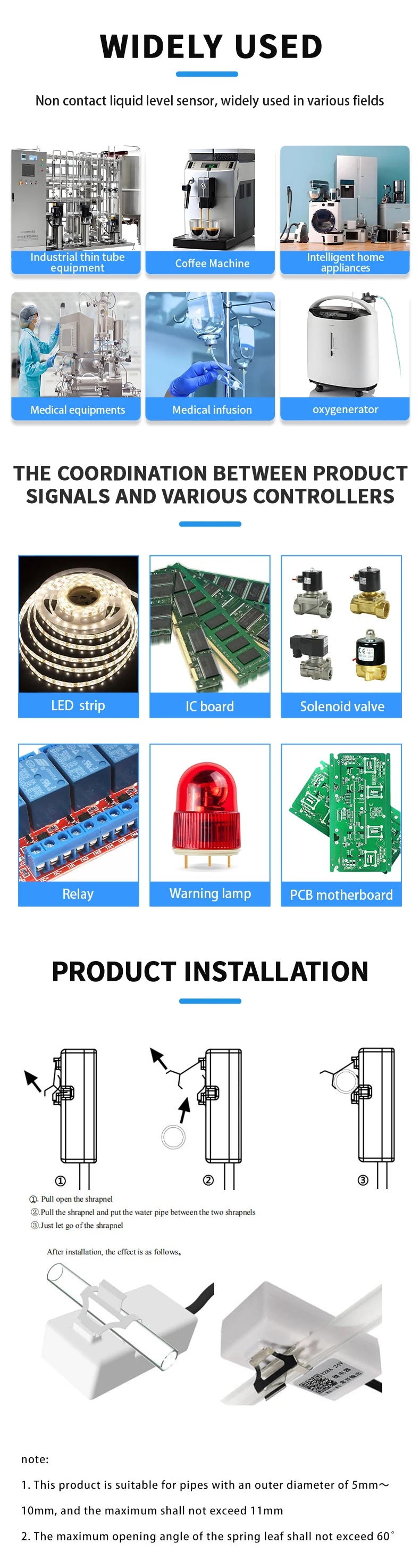 5V/12V/24V  XKC-Y28A-NC/NO/RS485 Capacitive Liquid&Water Level Sensor With XH2.54 Connector+50cm Lines for Arduino DIY Projects