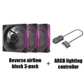 LDPCSJ PRISM 4 PRO 120mm PC Case Fan Equipped with ARGB Controller, 4-Pin PWM Silent Cooling Fan,12V 3Pin Addressable ARGB,45.2CFM High Airflow 600-1500RPM Synchronizable RGB Fan for Gaming Desktop Water Cooling Computer Chas