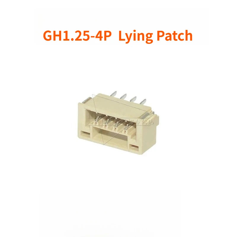 100PCS   GH1.25 Locking Connector with Buckle  2 3 4 5 6 8p Horizontal/vertical Mounting  Rubber Shell  Terminal
