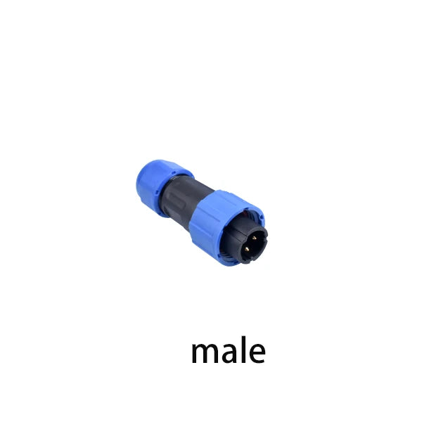 LD12 Series IP68 Waterproof Connector Male Plug & Female Socket 2 Pin Panel Mount Wire Cable Connector Aviation Plug