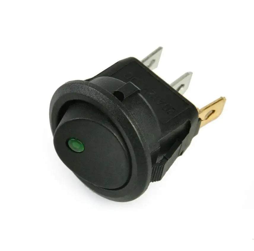 KCD1 10A 12V 220V  Rocker Switch LED Dot Light Car Boat Round ON/OFF SPST Switch