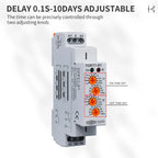 TOMZN TORT7-S1 Timer Relay Asymmetric Cycler Automatic Loop Delay T1-On Time T2-Off Time AC230V 50/60Hz For Traffic Lights
