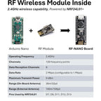 RF-Nano Board and Antenna Kit NRF24L01 Module Inside Arduino Compatible USB-C Support Arduino IDE ATmega328PB-AU Microcontroller