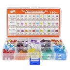 50/100/180Pcs Standard Car Fuses Assorted Kit, 60 Mini Blade Car Fuse +60 Standard Fuse Automotive +60 Micro Fuse