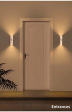 LED Cabinet Light Motion Sensor RGB Magnetic Rechargeable Wall Lamp Hallway Stairs Kitchen Ambient Night Light Home Decor Lights