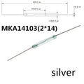 5PCS MKA14103 Reed Switch 2*14mm Normally Open Magnetic Induction Sensor NO Gold/Silver Plated Magnetron Control Switch