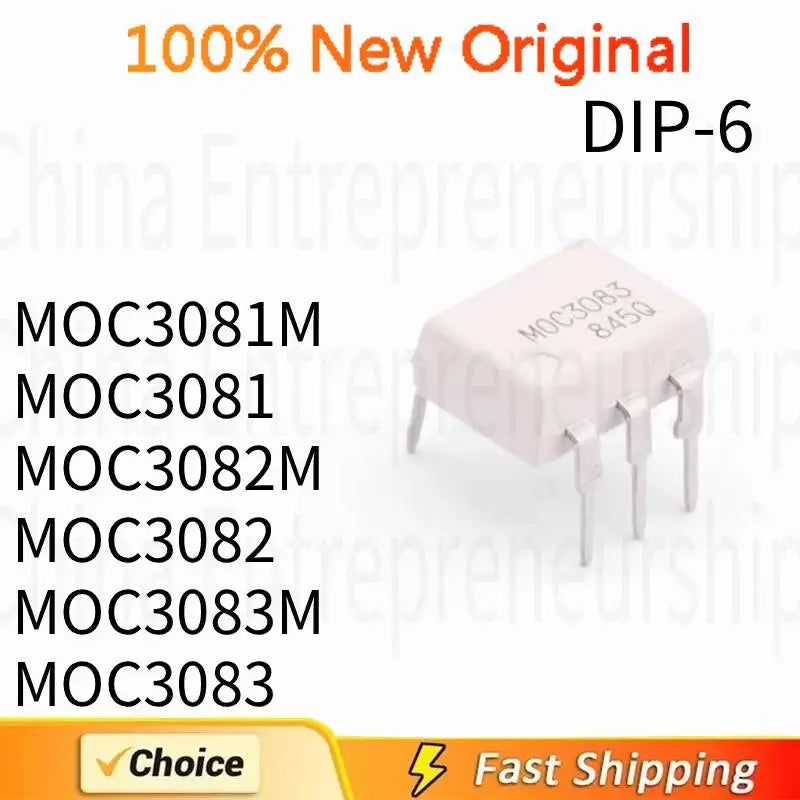 5 PCS DIP-6 MOC3081M MOC3081 MOC3082M MOC3082 MOC3083M MOC3083 DIP-6 white Optocoupler isolator 100%Quality Original