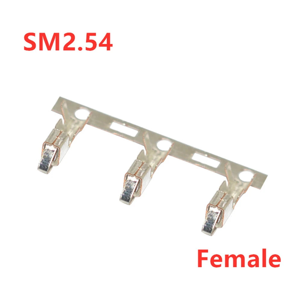 100Pcs JST SM2.54 Terminal Crimp Pins for Housing SM 2.54mm Wire Cable Female Male Housing Connector