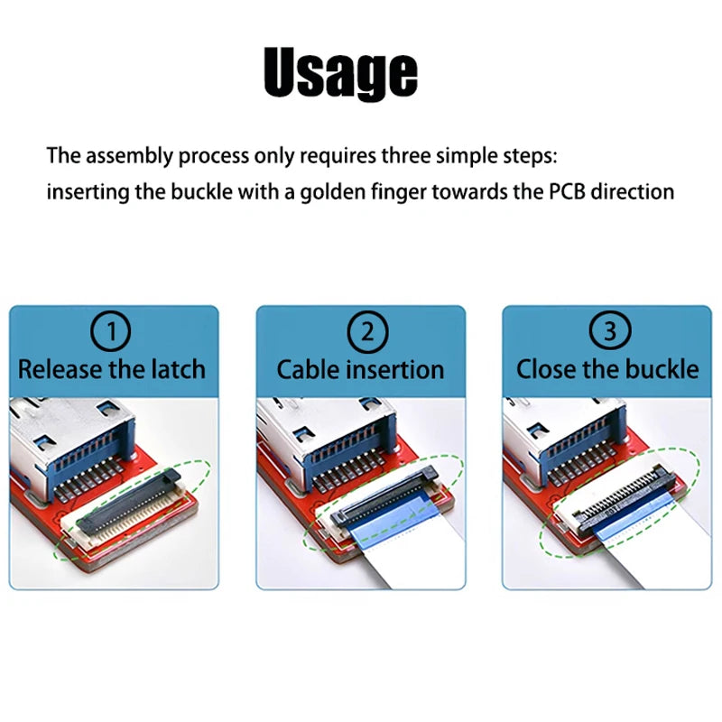 1PCS Ribbon FPV HDMI-Compatible Connector Flexible Flat Cable Raspberry Pi 4 Micro HDMI to HDMI/Mini HDMI Female 90 Degree FFC