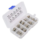 100pcs Fast-Blow Glass Tube Fuse Assorted Kit, 5x20mm 250V 10 Values Fuses 0.5A, 1A, 2A, 3A, 5A, 6A, 8A, 10A, 15A, 20A